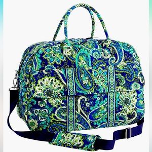 Vera Bradley Grand Traveler Weekend Rhythm and Blues Duffle Bag